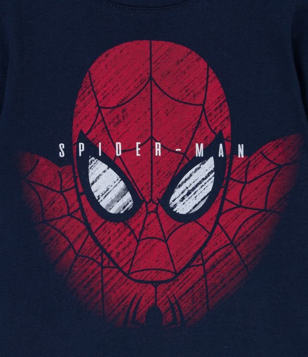 Camiseta Infantil com Estampa do Spider-Man - Tam 3 a 10 anos Azul