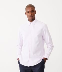 Camisa Classic em Algodão Maquinetado com Listras