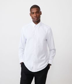 Camisa Classic em Algodão Maquinetado com Listras