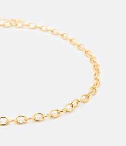 Colar Médio em Metal com Elos Redondos Finos