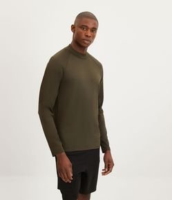 Camiseta Esportiva Térmica com Golinha Alta e Manga Longa