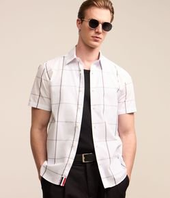 Camisa Comfort em Algodão com Estampa Xadrez