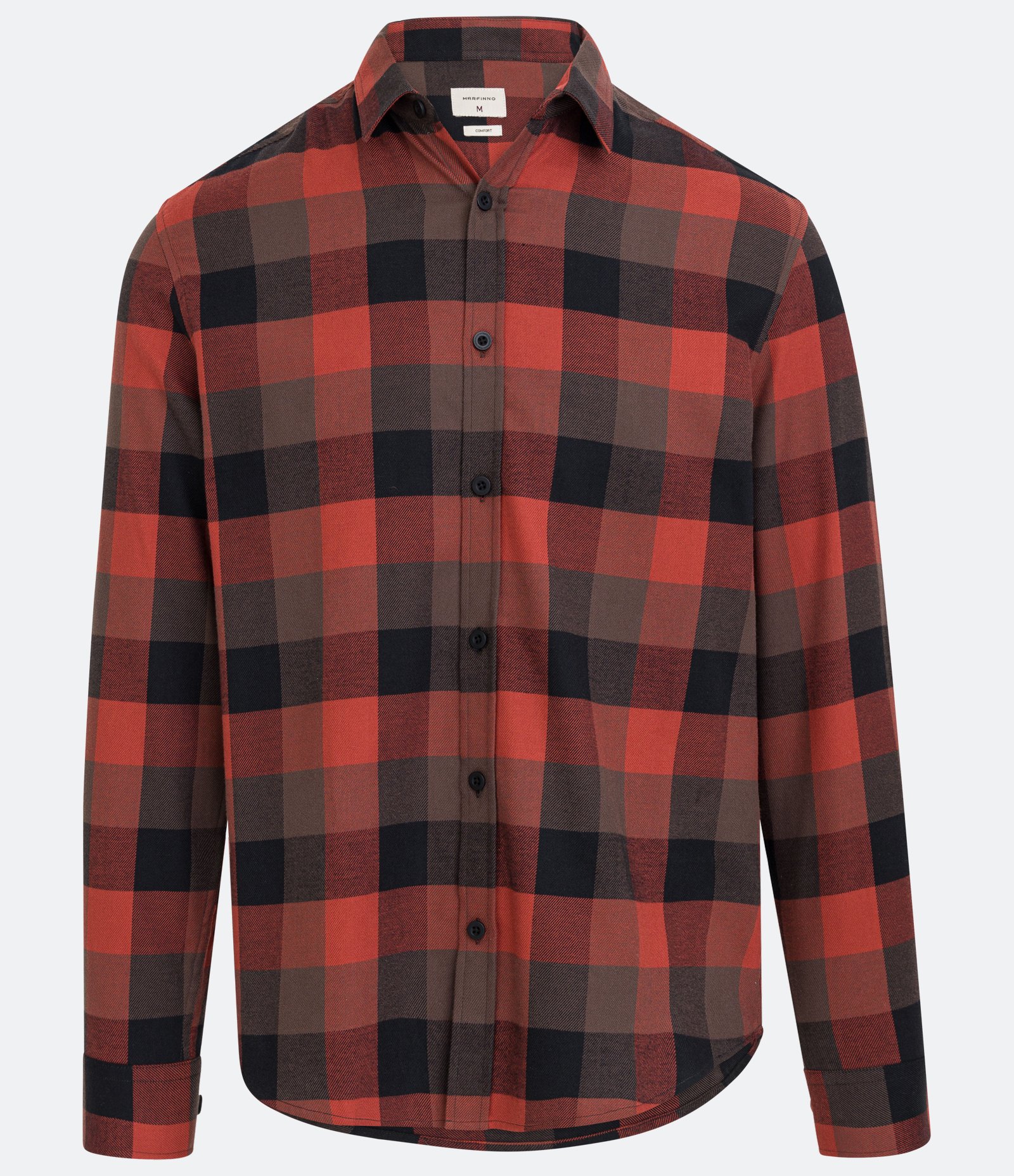 Camisa Comfort em Algodão com Estampa Xadrez e Manga Longa Vermelho 6