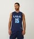 Imagem miniatura do produto Musculosa Deportiva de Baloncesto Texturizada con Estampado USA 15 Azul 1