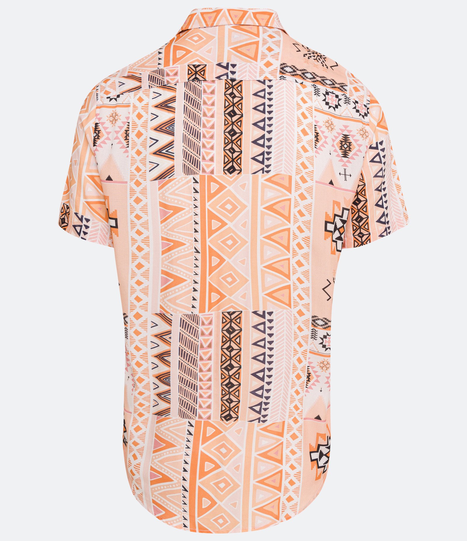 Camisa Manga Curta em Viscose com Estampa Boho Rosa 7