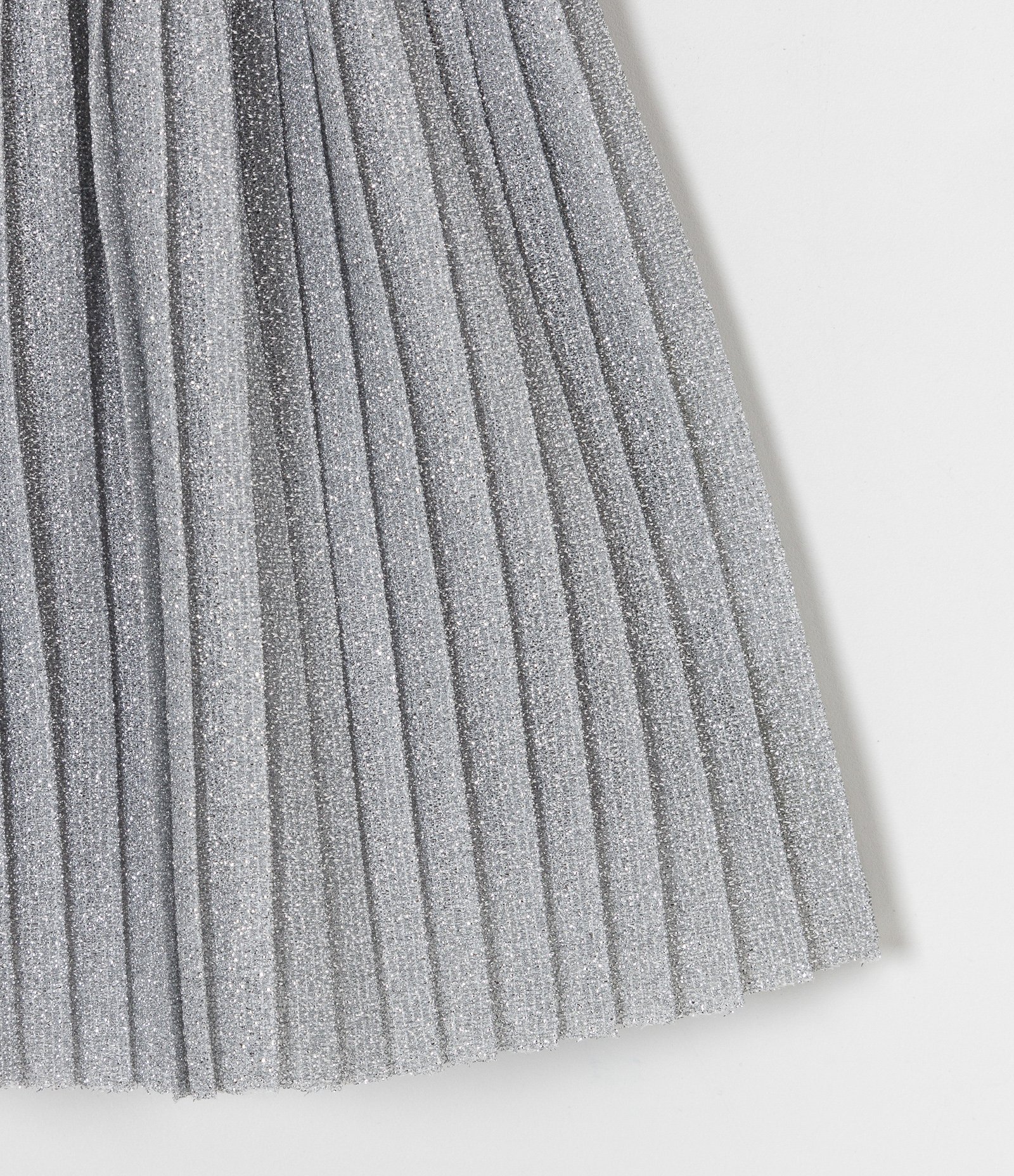 Saia Infantil Plissada com Elástico na Cintura - Tam 1 a 5 Anos Cinza 3