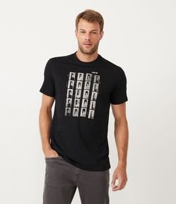 Camiseta Comfot em Algodão com Estampa U2