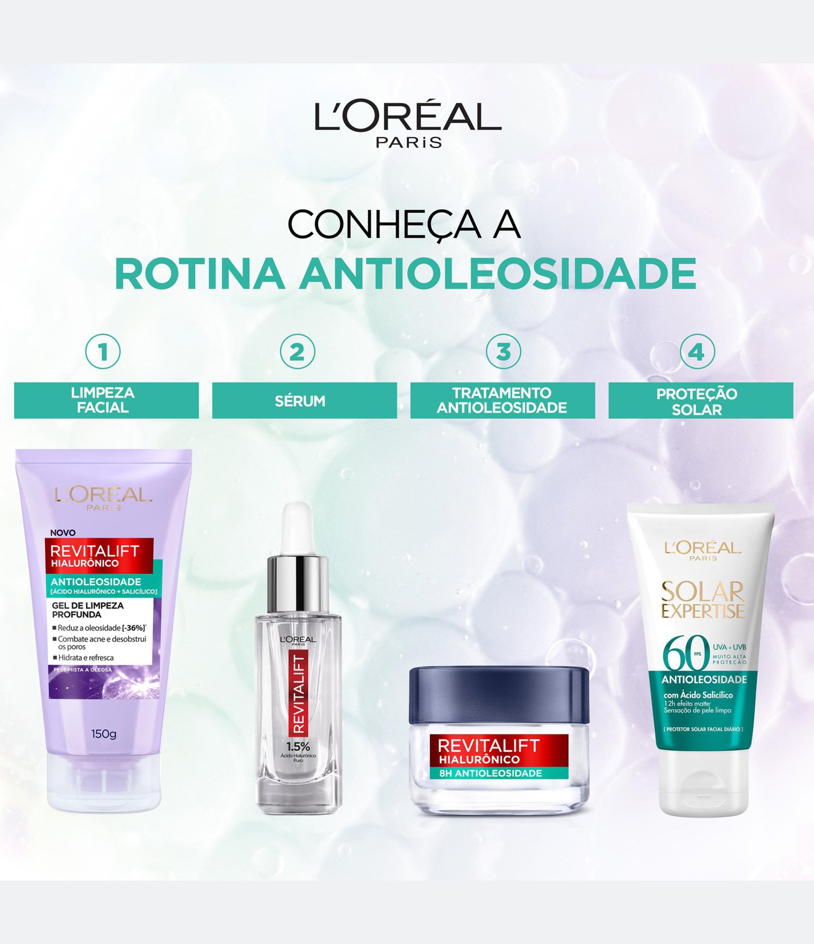 Sabonete Gel de Limpeza Antioleosidade Revitalift Hiaurônico Loreal Paris 80g 4