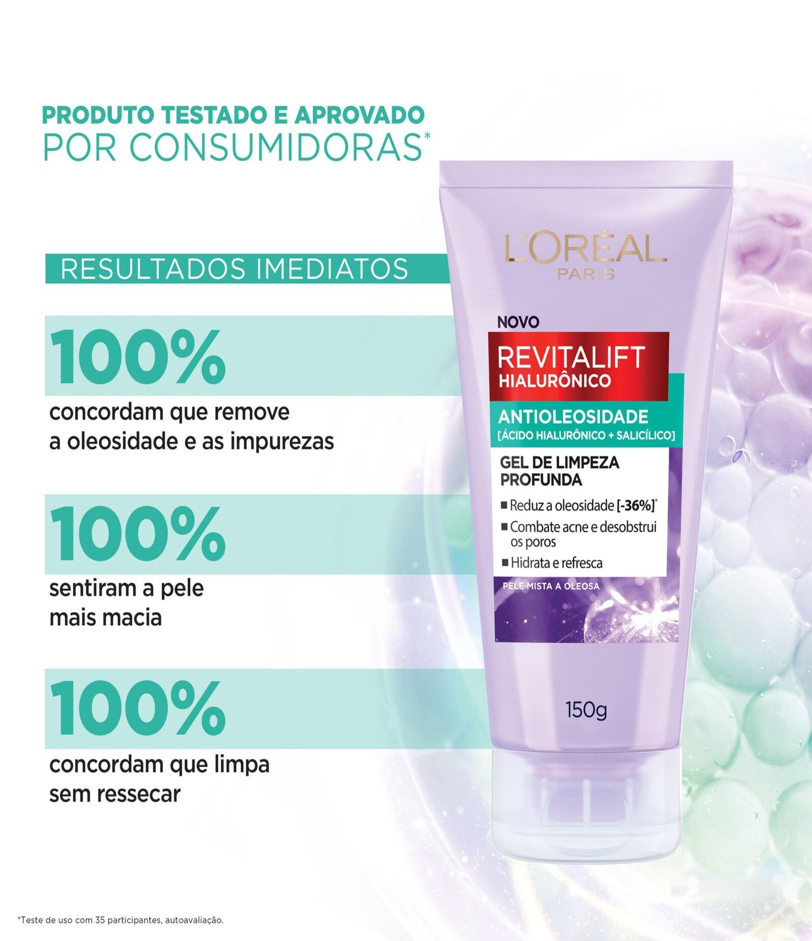 Gel de Limpeza Antioleosidade Revitalift Hialurônico L,Óreal Paris 150g 2