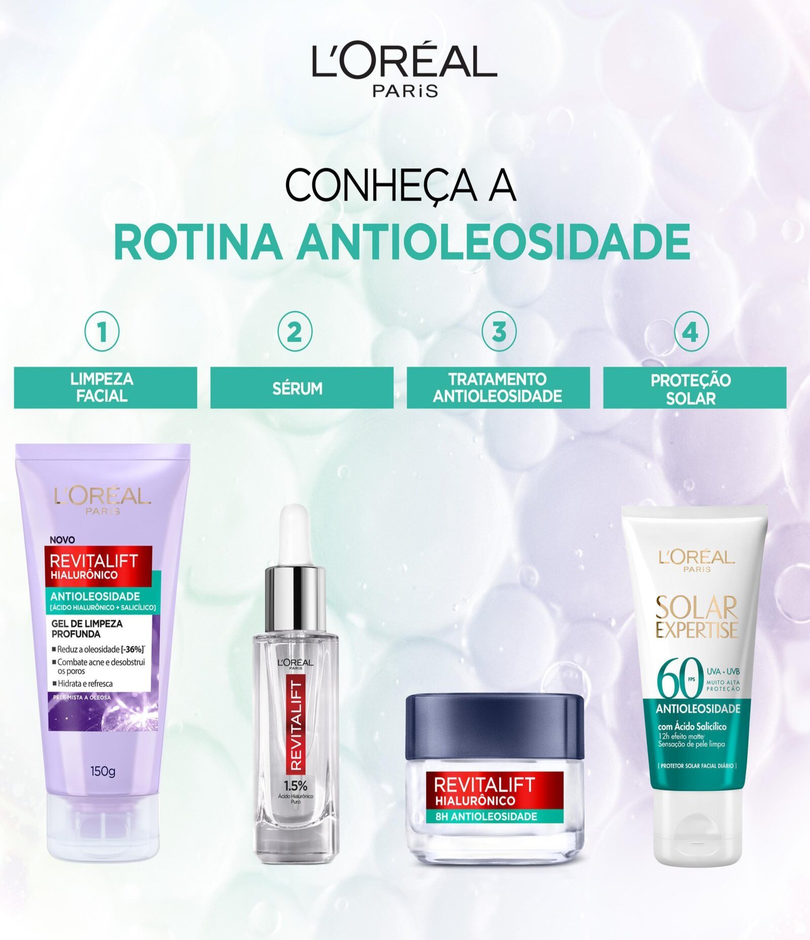 Gel de Limpeza Antioleosidade Revitalift Hialurônico L,Óreal Paris 150g 4