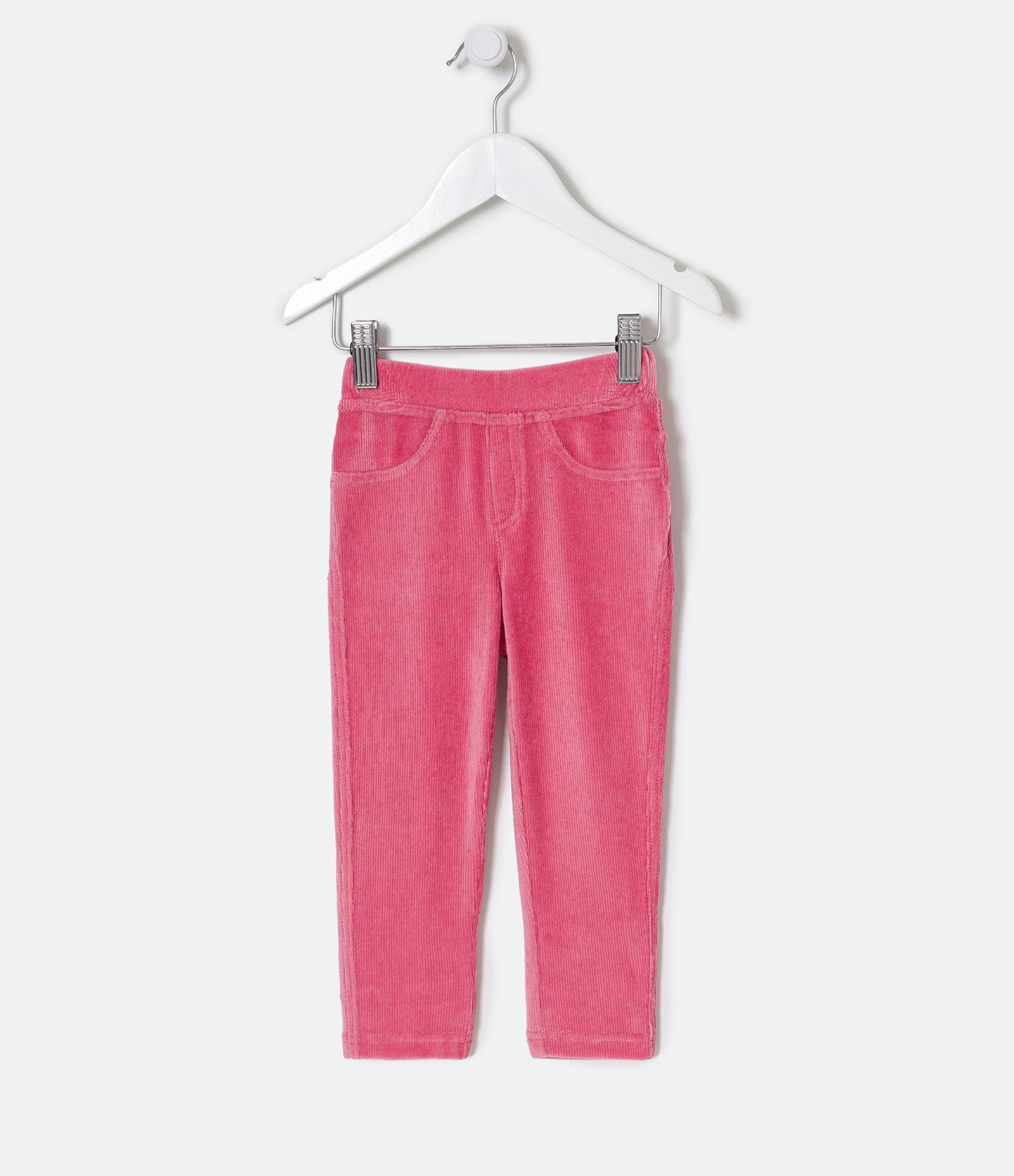 Calça Básica Infantil em Veludo Cotelê - Tam 1 a 5 anos Rosa 1