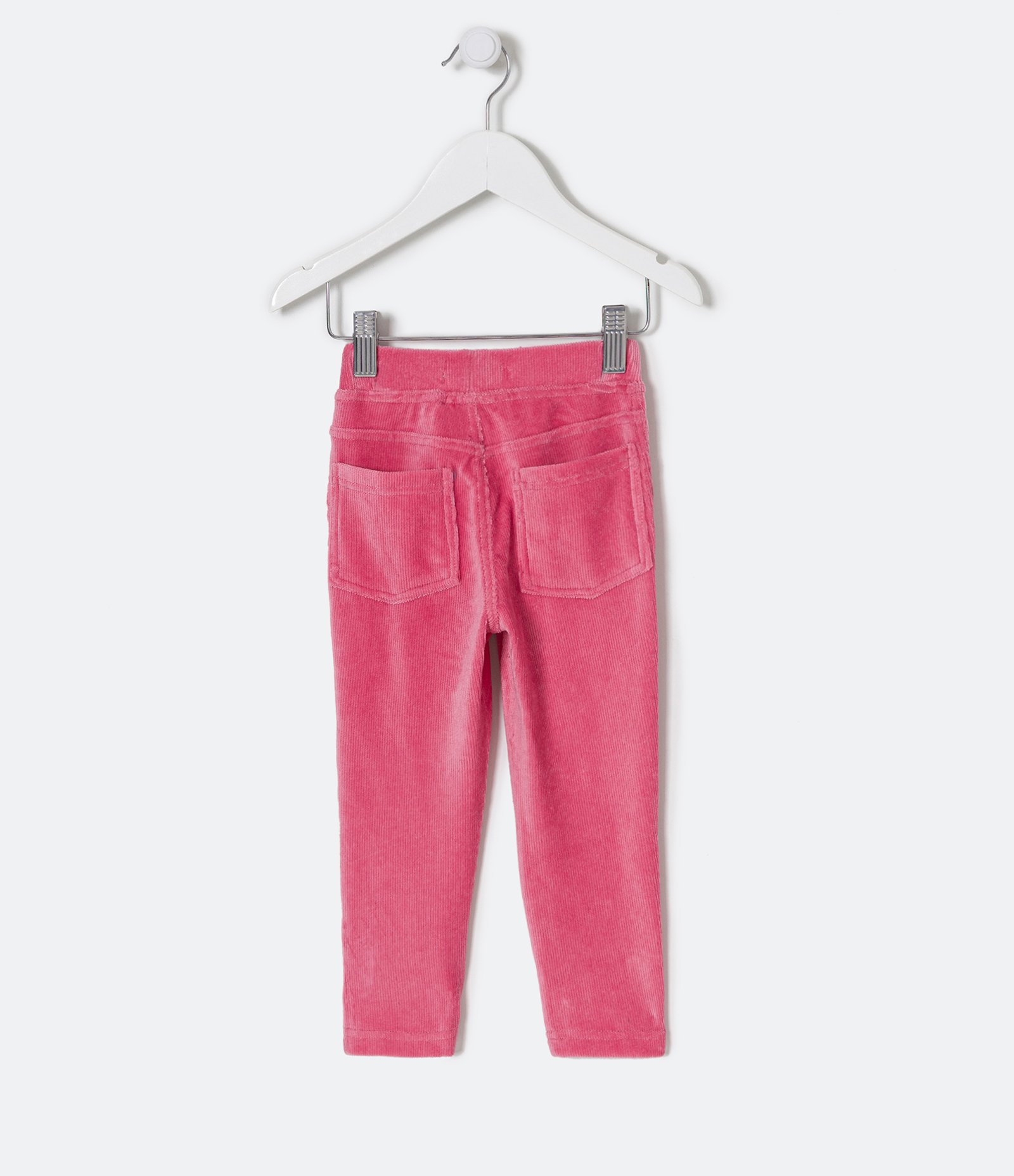 Calça Básica Infantil em Veludo Cotelê - Tam 1 a 5 anos Rosa 2