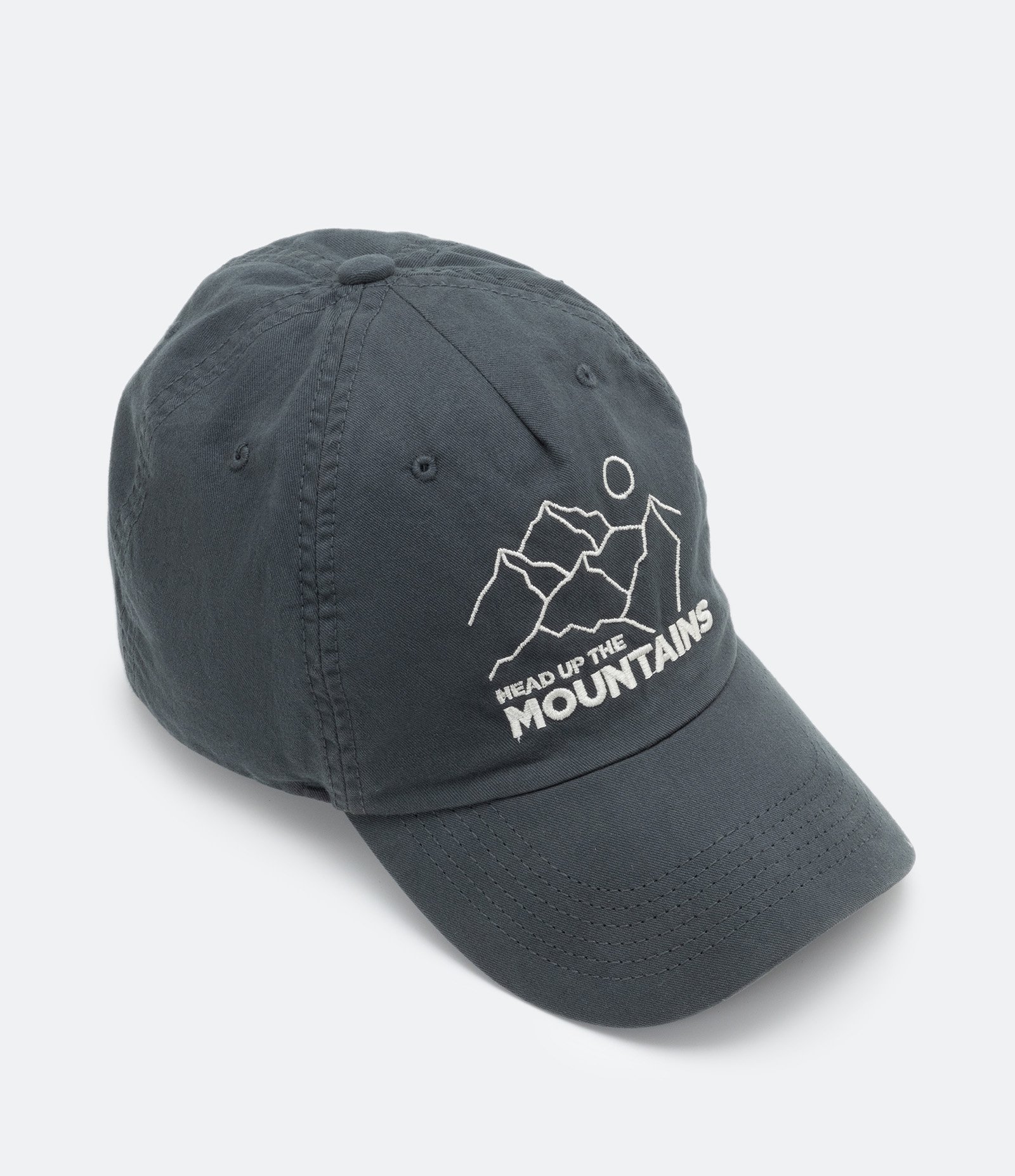 Boné Aba Curva em Algodão com Bordado e Lettering Azul 1