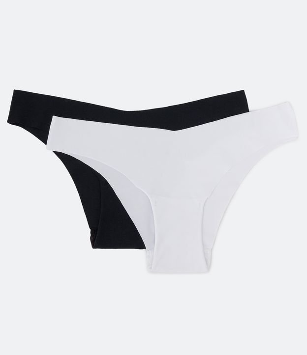 Kit 02 Calcinhas Biquíni em Microfibra com Corte a Laser Trifil