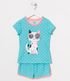 Imagem miniatura do produto Pijama Corto Infantil Estampado Gatito de Gafas - Talle 5 a 14 años Azul 1