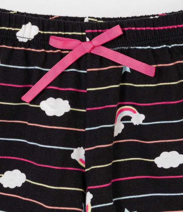 Pijama Corto Infantil Estampado Arcoiris - Talle 2 a 4 años Rosado 4