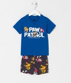 Pijama Corto Infantil Estampado Patrulla de Perros - Talle 2 a 4 años