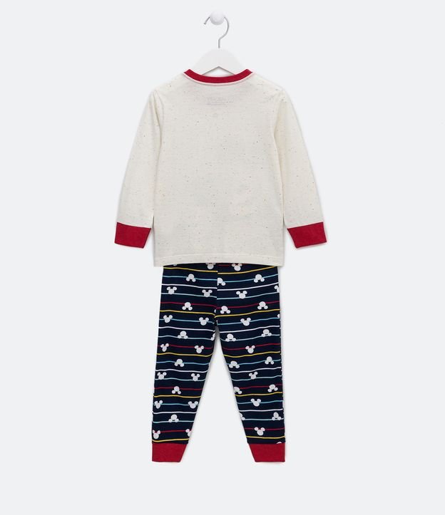 Pijama Longo Infantil Estampa Mickey - Tam 1 a 4 Anos Branco 2