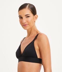 Sutiã Sem Bojo Sem Aro em Microfibra com Detalhe em Tule