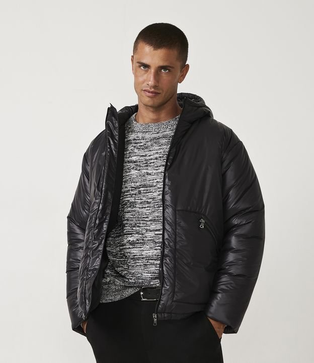 Jaqueta Puffer Masculina - Preta