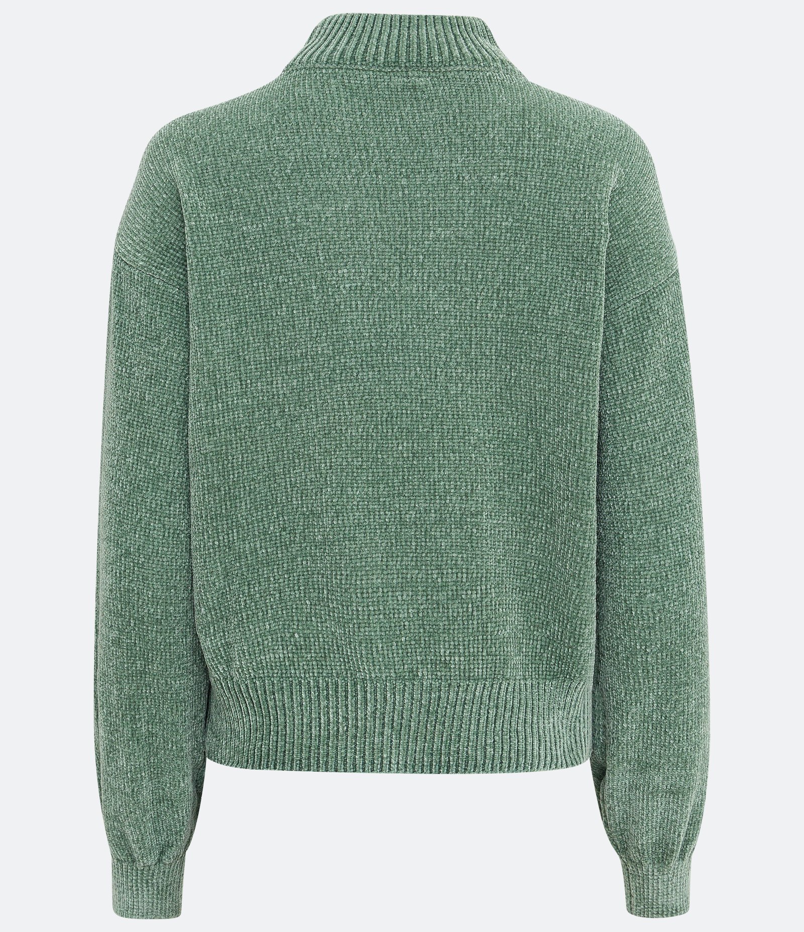 Suéter em Chenille com Golinha Alta e Ribanas 6