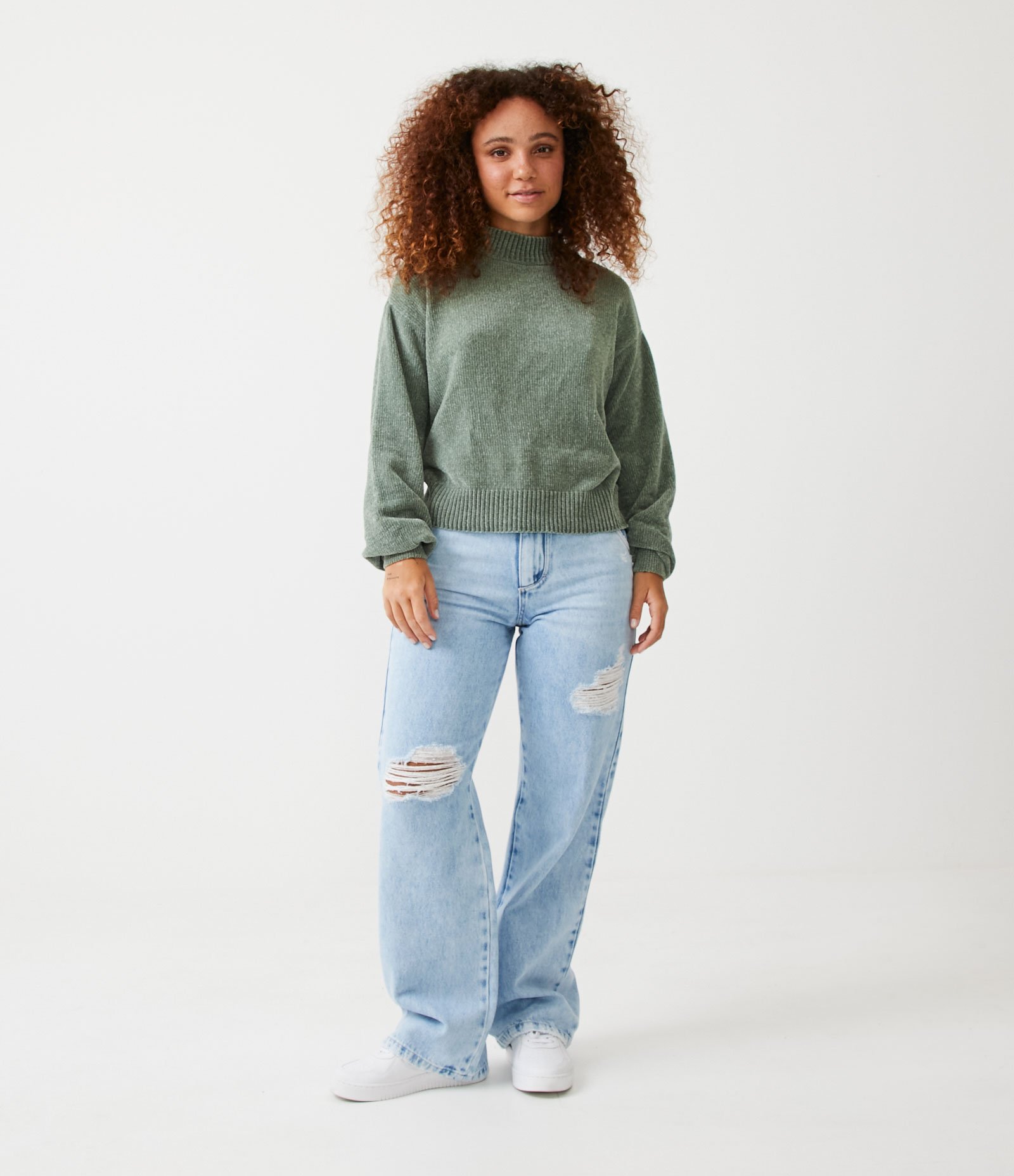 Suéter em Chenille com Golinha Alta e Ribanas 2