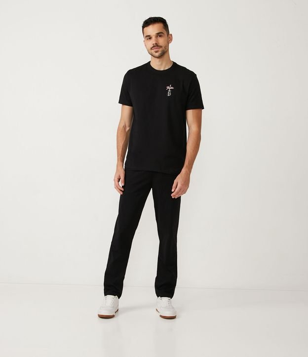 Remera Comfort en Algodón con Estampado Guitarra Fender Negro 2