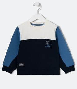 Blusão Infantil com Recortes e Bordado de Ursinho - Tam 1 a 5 Anos