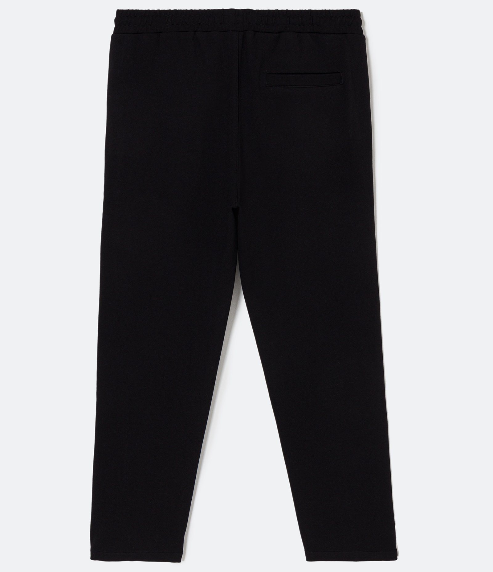 Calça Cropped em Viscose com Recortes e Listras Laterais Preto 6