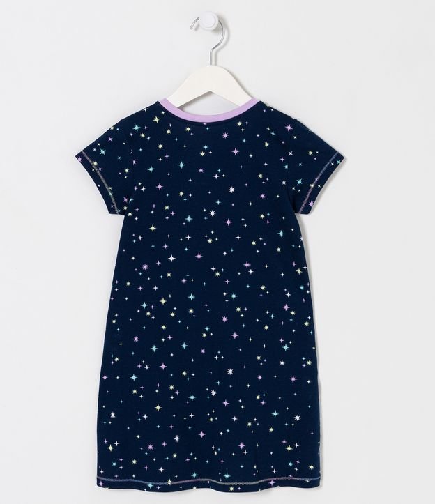 Camisón Infantil Estampado Unicórnio - Talle 5 a 14 años Azul 2
