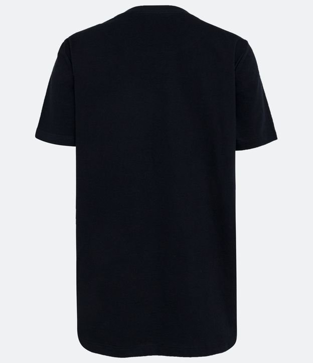 Remera en Algodón con Manga Corta y Estampado Satoro Gojo Negro 6