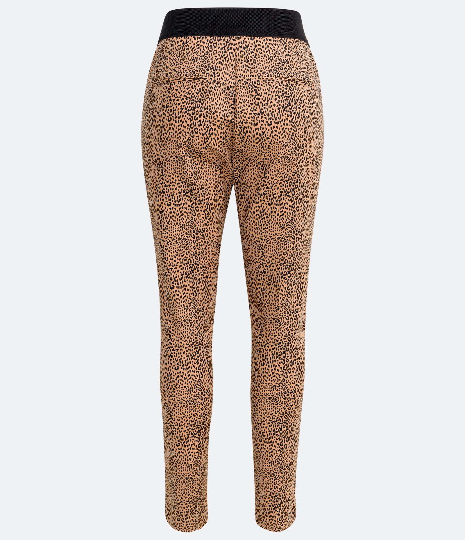 Calça Cigarrete em Algodão Satin com Elástico e Estampa Animal Print Onça Marrom/Preto 5