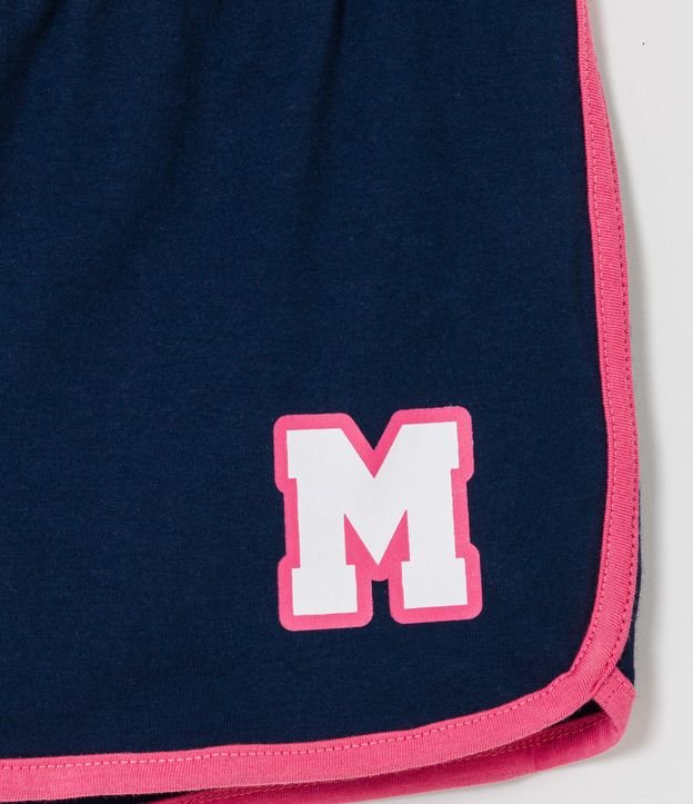 Pijama Corto Infantil en Algodón con Estampado College Minnie - Talle 4 al 14 años Gris 5