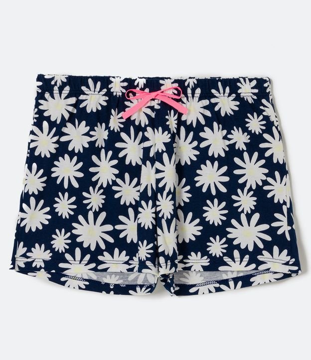 Pijama Corto Infantil Estampado Margarita Frente y Espalda - Talle 5 a 14 años Rosado 5