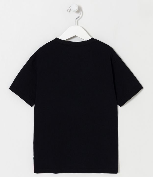 Remera Infantil en Media Malla con Estampado Playstation - Talle 5 a 14 años Negro 2
