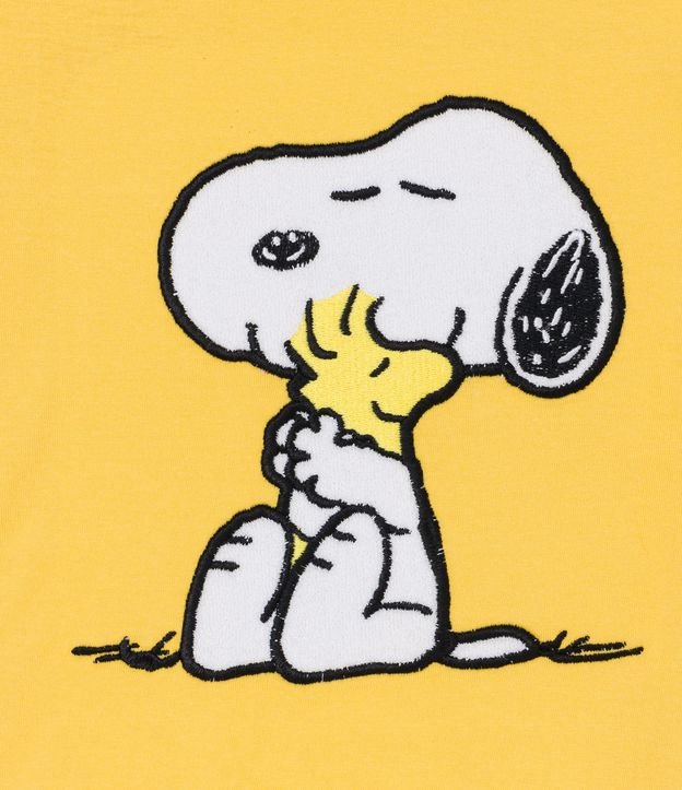 Remera Infantil Estampado Snoopy con Aplicación - Talle 1 a 5 años Amarillo 3