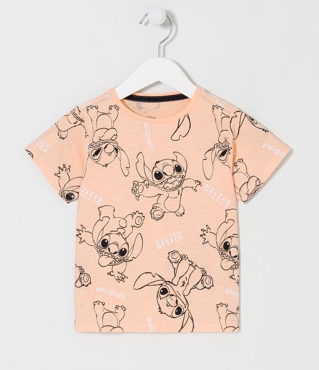 Camiseta Infantil com Estampa de Stitch - Tam 1 a 5 anos