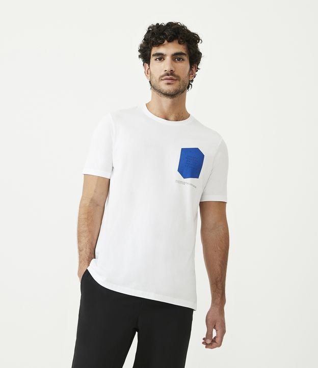 Camiseta Regular em Algodão com Estampa Unseen Realities Branco 1