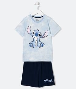 Pijama Corto Infantil Estampado Stitch - Talle 4 a 10 años