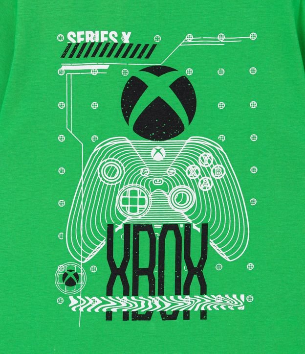 Pijama Corto Infantil Estampado Xbox - Talle 5 a 14 años Verde 2