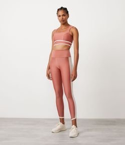 Pantalón Legging Deportiva en Poliamida con Recortes Contrastantes