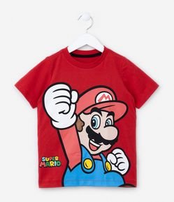 Camiseta Infantil Estampa Super Mário - Tam 3 a 10 Anos