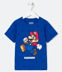 Camiseta Infantil Estampa Super Mário - Tam 3 a 10 Anos