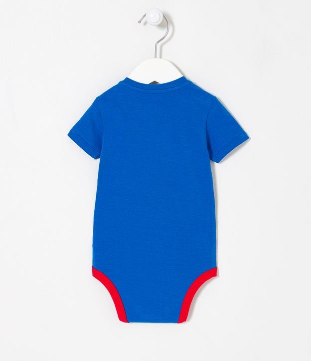Body Infantil Disfraz de SuperMan - Talle 0 a 18 meses Azul 2