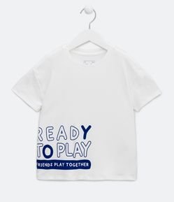 Remera Infantil con Lettering Frontal Ready To Play - Talle 1 a 5 años