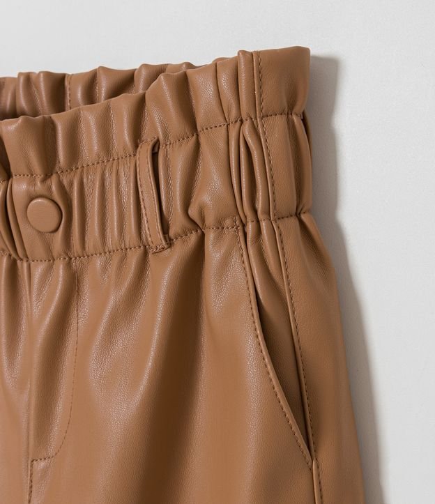 Pantalón Clochard Infantil con Pliegue en la Barra - Talle 5 a 14 años Marrón 3