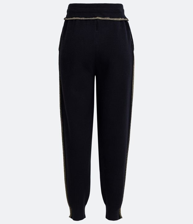 Pantalón Jogger con Hilo Metalizado Negro 6