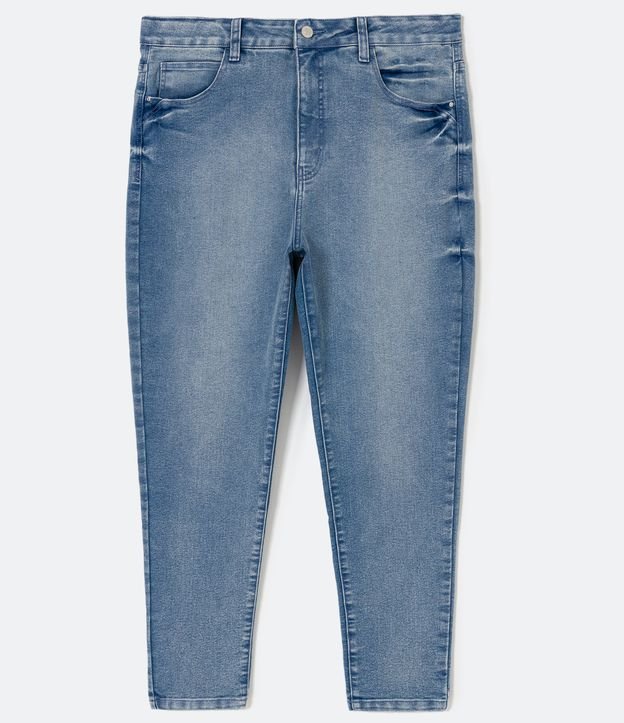 Pantalón Skinny Jeans con Recorte en el Bolsillo Curve & Plus Size Azul 6