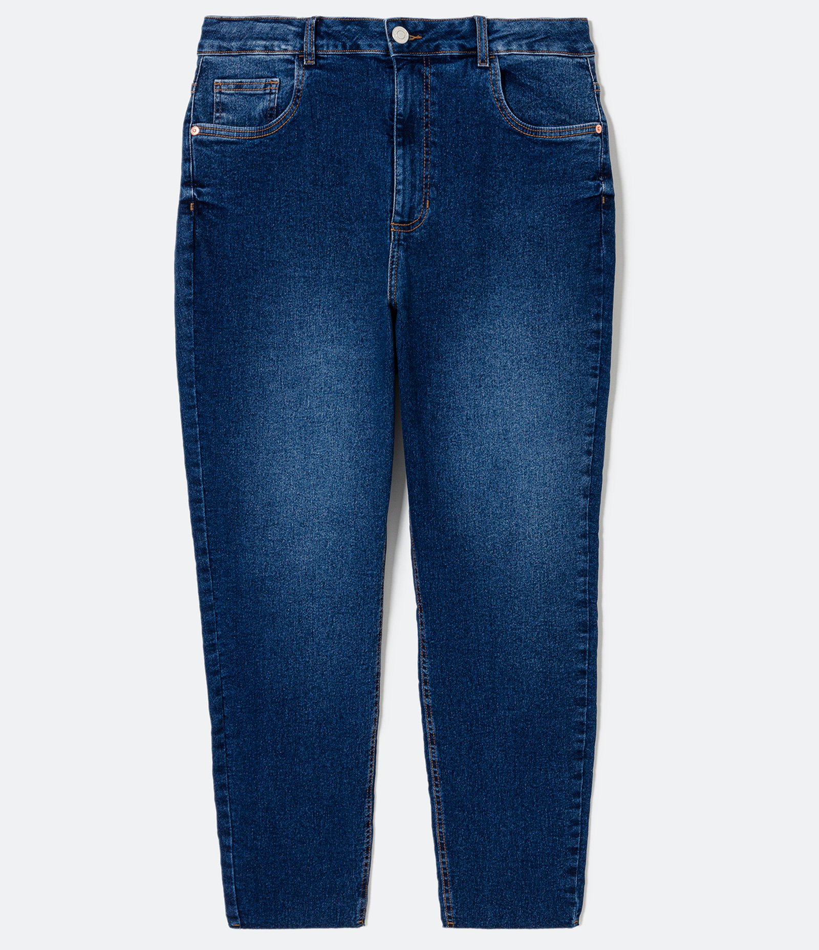 Calça Mom Jeans com Elastano Curve & Plus Size Azul 7