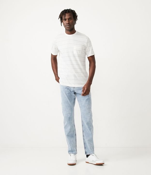 Pantalón Comfort Slim Jeans con Bolsillos Azul 1